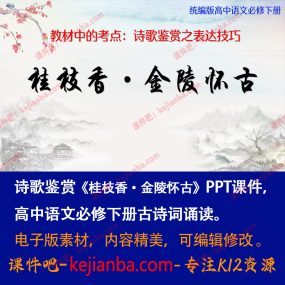 《桂枝香·金陵怀古》PPT课件诗歌鉴赏高一语文必修下古诗词诵读