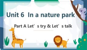 Unit 6  In a nature park Part A Let’s try & Let’s talk 教学课件（17张）