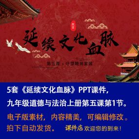 《延续文化血脉》PPT课件6套初中九年级上册道法第五课第1节课件