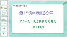 17-3一元二次方程根的判别式（第1课时）（套课件）（28页）八年级上册数学沪教版