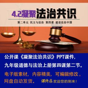 《凝聚法治共识》PPT课件公开课初中九年级上册道法第四课第2节