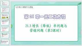 21-3 增长（降低）率问题与营销问题（第2课时）46页（课件）九年级上册数学人教版