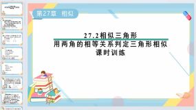 27.2相似三角形-用两角的相等关系判定三角形相似课时训练课件 人教版九年级数学下册（35页）