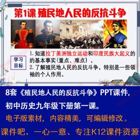 《殖民地人民的反抗斗争》PPT课件8套九年级下册历史第1课教学