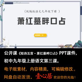 《短诗五首·萧红墓畔口占》PPT课件精品课九年级语文下册第3课