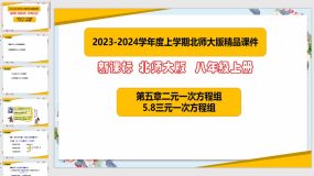 5-8三元一次方程组（课件）（37页）八年级数学上册（北师大版）