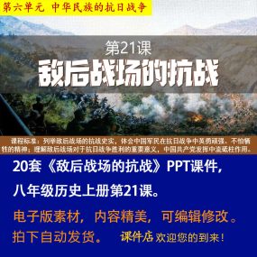 《敌后战场的抗战》PPT课件20套初中八年级上册历史第二十一课