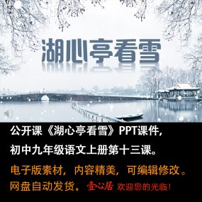 《湖心亭看雪》PPT课件公开课九年级语文上册第13课PPT课件