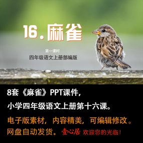 《麻雀》PPT课件8套小学四年级上册语文第十六课教学课件ppt