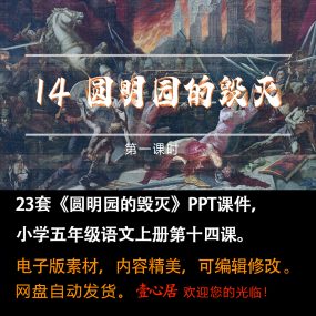 《圆明园的毁灭》PPT课件23套小学五年级上册语文第十四课