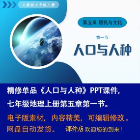 《人口与人种》PPT课件精修单品初中七年级上册地理第五章第一节