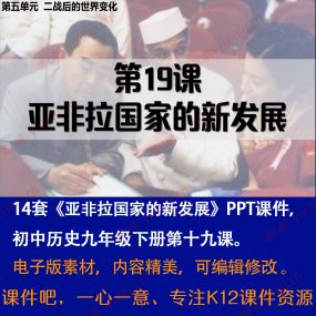 《亚非拉国家的新发展》PPT课件14套九年级下册历史第19课教学