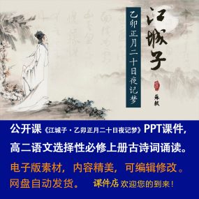 《江城子》PPT课件公开课古诗词诵读高二语文上学期选择性必修上