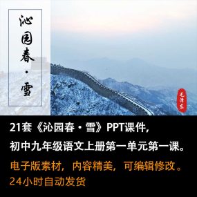 《沁园春·雪》PPT课件21套九年级语文上册第一课PPT课件