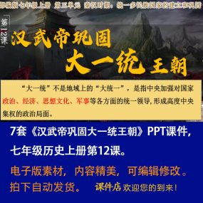 《 汉武帝巩固大一统王朝》PPT课件7套初中七年级上历史第十二课