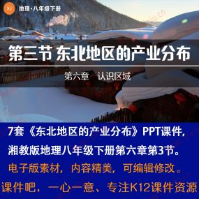 湘教版东北地区的产业分布PPT课件7套八年级下册地理第六章第3节