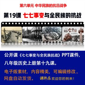 《七七事变与全民族抗战》PPT课件公开课八年级上册历史第19课