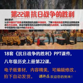 《抗日战争的胜利》PPT课件18套初中八年级上册历史第二十二课