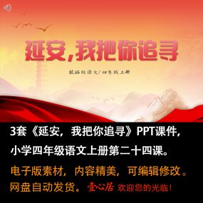 《延安，我把你追寻》PPT课件3套小学四年级上册语文第二十四课