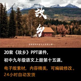 《故乡》PPT课件20套九年级语文上册第十五课PPT课件