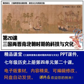 《 三国两晋南北朝时期的科技与文化》PPT课件精品七上历史第20课