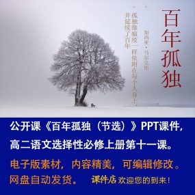 《百年孤独》PPT课件公开课高二语文上学期选择性必修上册第11课