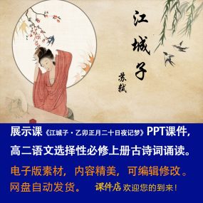 《江城子》PPT课件展示课古诗词诵读高二语文上学期选择性必修上