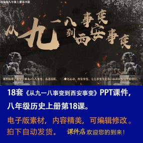 《从九一八事变到西安事变》PPT课件18套初中八年级上历史第18课