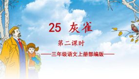 《灰雀》（第二课时）25张（课件）三年级语文上册 部编版