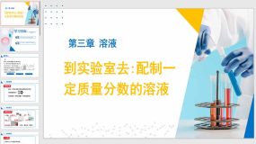 到实验室去：配制一定质量分数的溶液（24页）九年级化学上册（鲁教版）