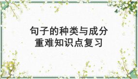 句子的种类与成分要点呈现与讲解（48张）中考英语一轮复习语法知识课件(通用版)