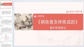 名著导读[教学课件]《钢铁是怎样炼成的》摘抄和做笔记（29页）