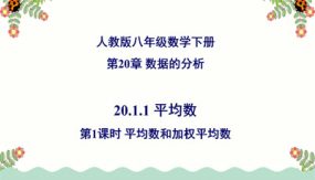 平均数（第1课时 平均数和加权平均数）（34张）八年级数学下册同步精品高效讲练课件（人教版）