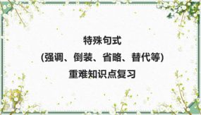 特殊句式(倒装、省略、替代等)要点呈现与讲解（85张）中考英语一轮复习课件(通用版)