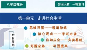 第一单元 走进社会生活【知识精讲】（37张）2024年中考道德与法治一轮复习（部编版）