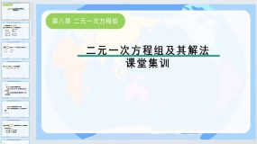 第八章 二元一次方程组-二元一次方程组及其解法课堂集训课件2023-2024学年人教版七年级数学下册（32页）