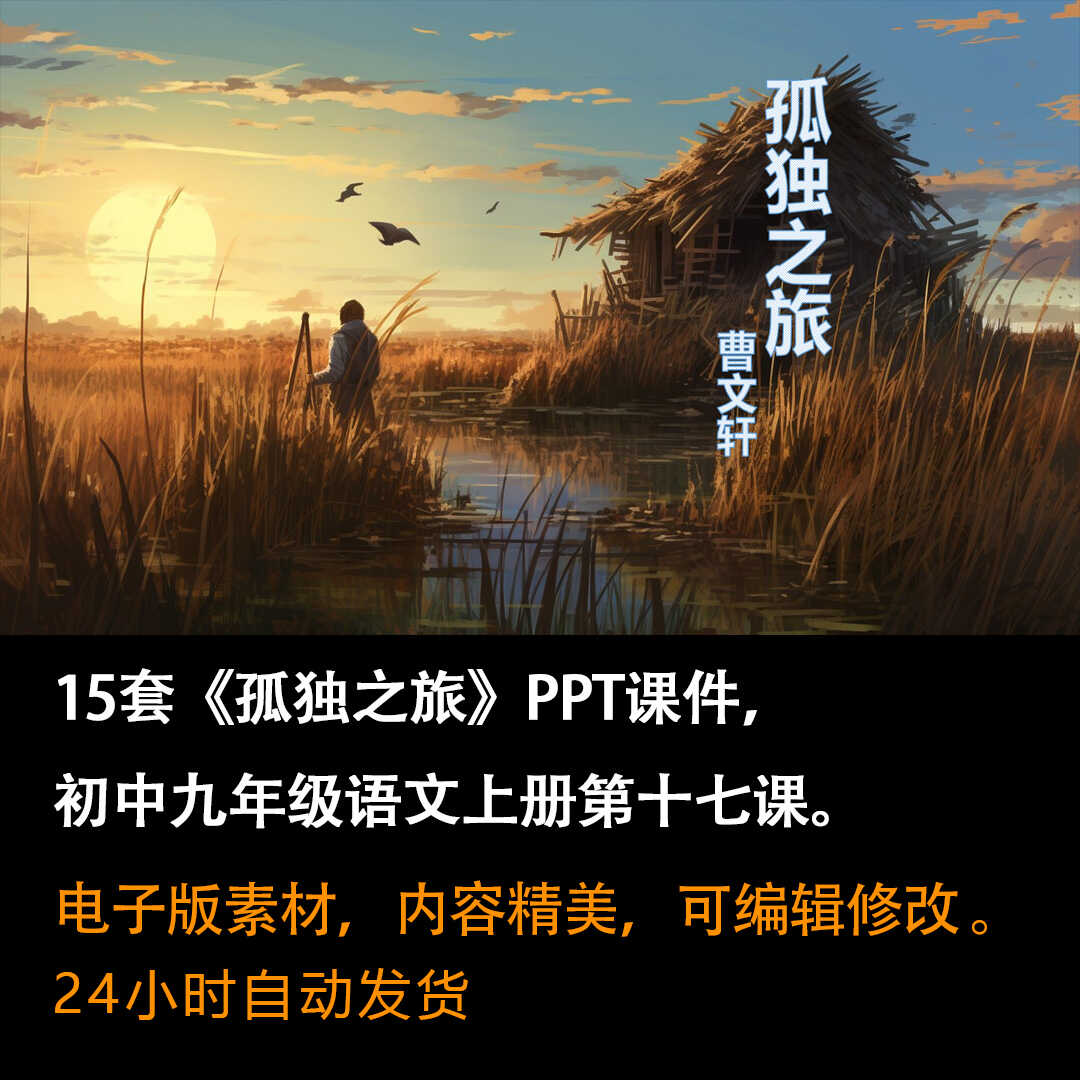 《孤独之旅》PPT课件15套九年级语文上册第十七课PPT课件