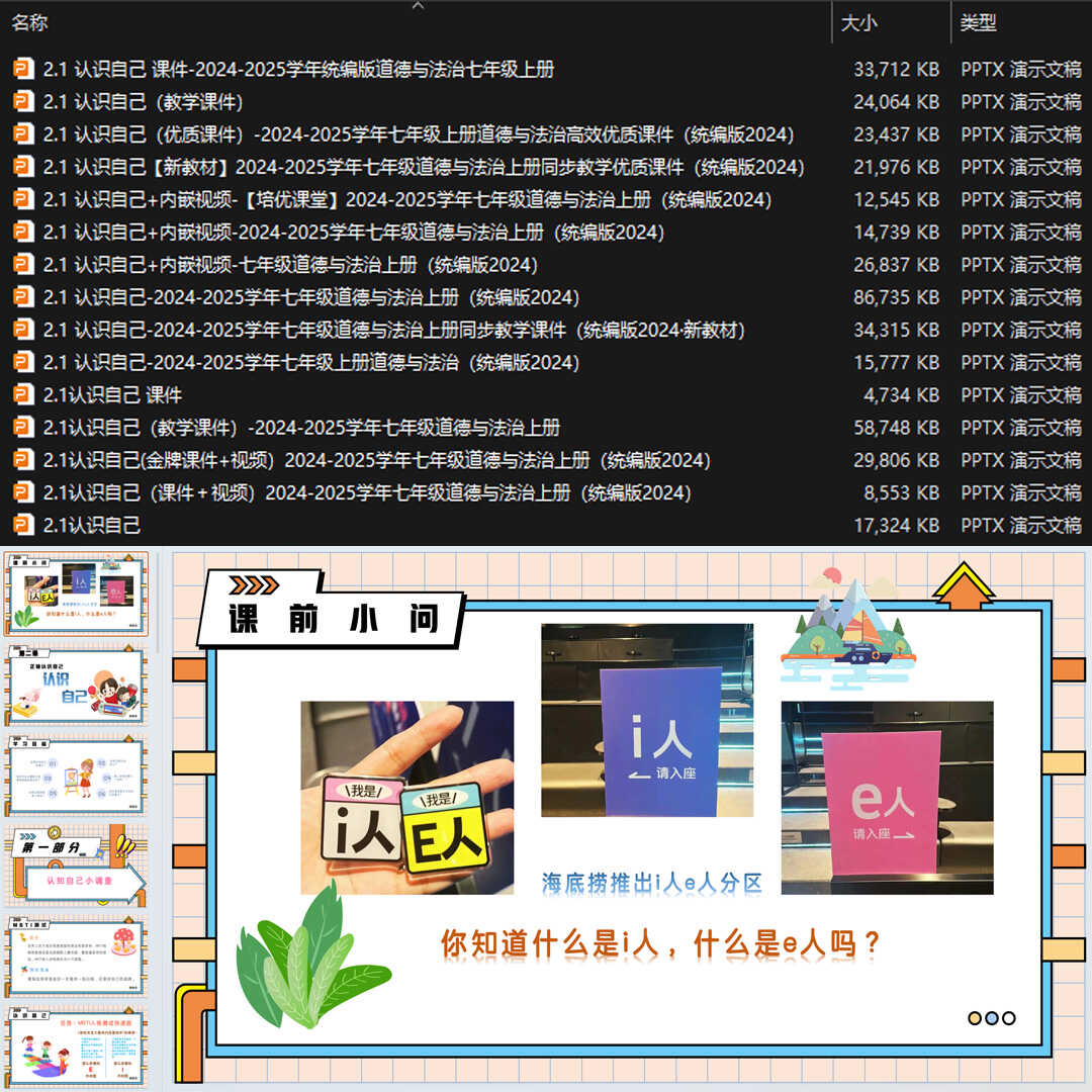 《认识自己》PPT课件15套初中七年级上册道法第二课第1节