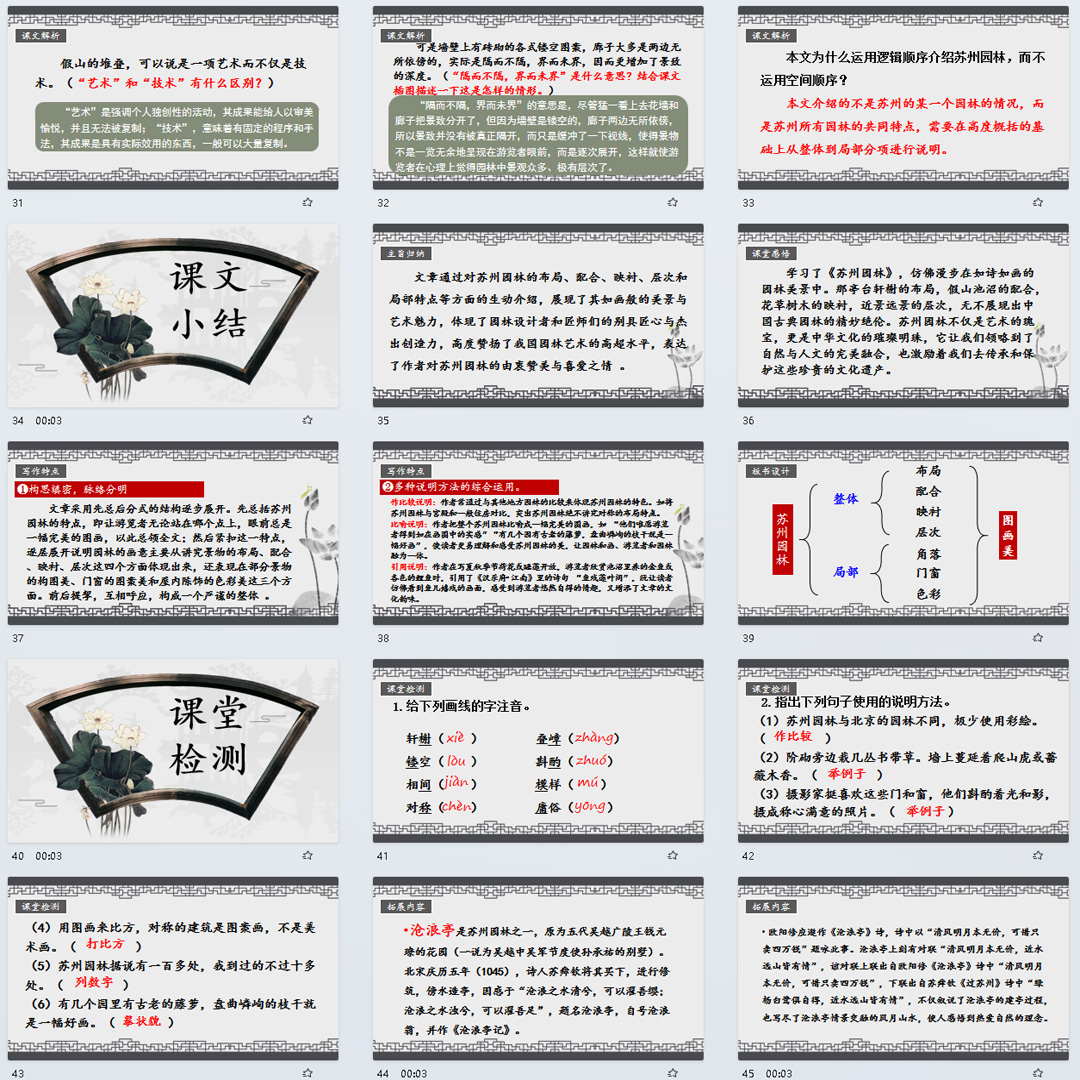 《苏州园林》PPT课件18套初中八年级上册语文第十九课教学课件