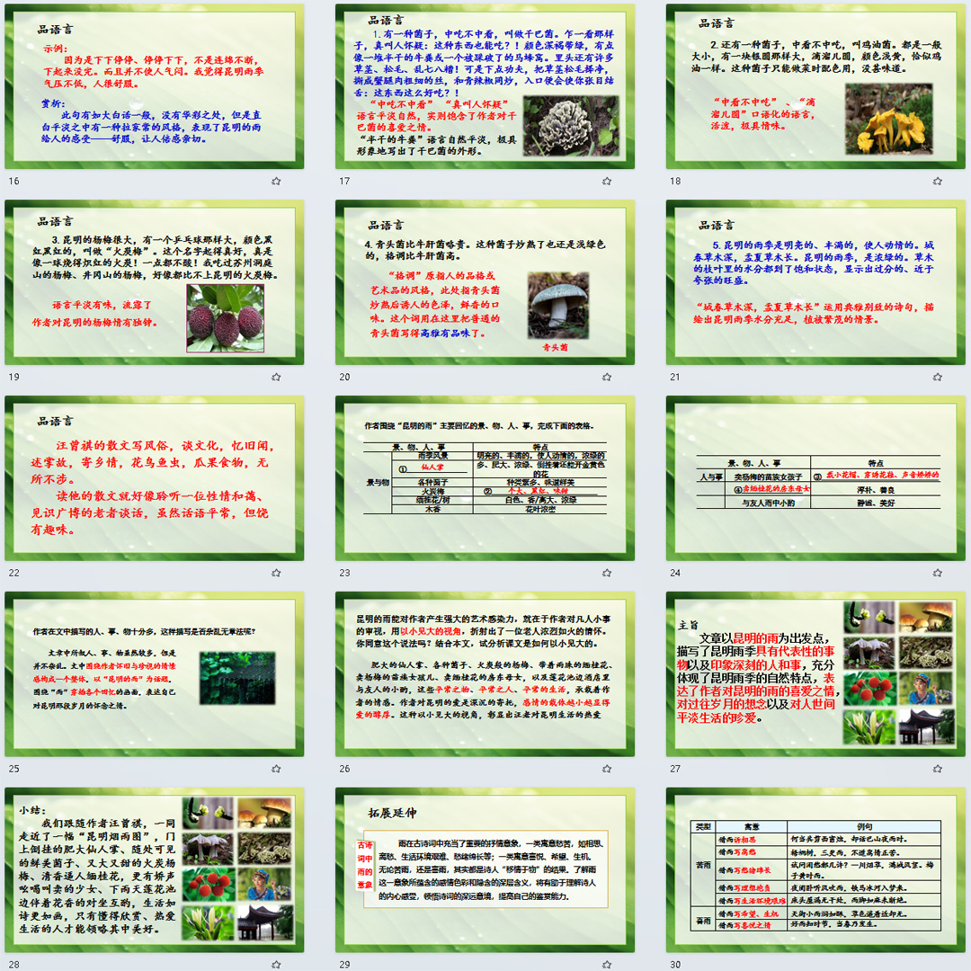 《昆明的雨》PPT课件公开课初中八年级上册语文第17课