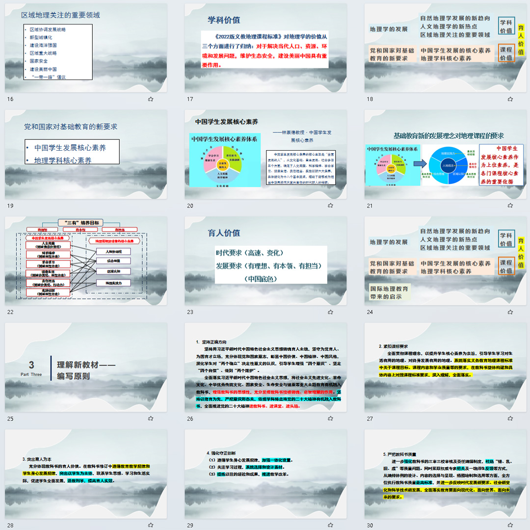 中图版初中地理七年级上册新教材整体介绍PPT课件（共118页）