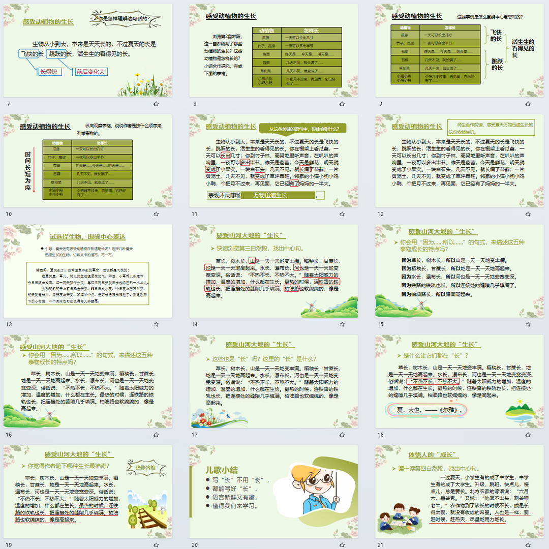 《夏天里的成长》PPT课件16套小学六年级上册语文第十六课