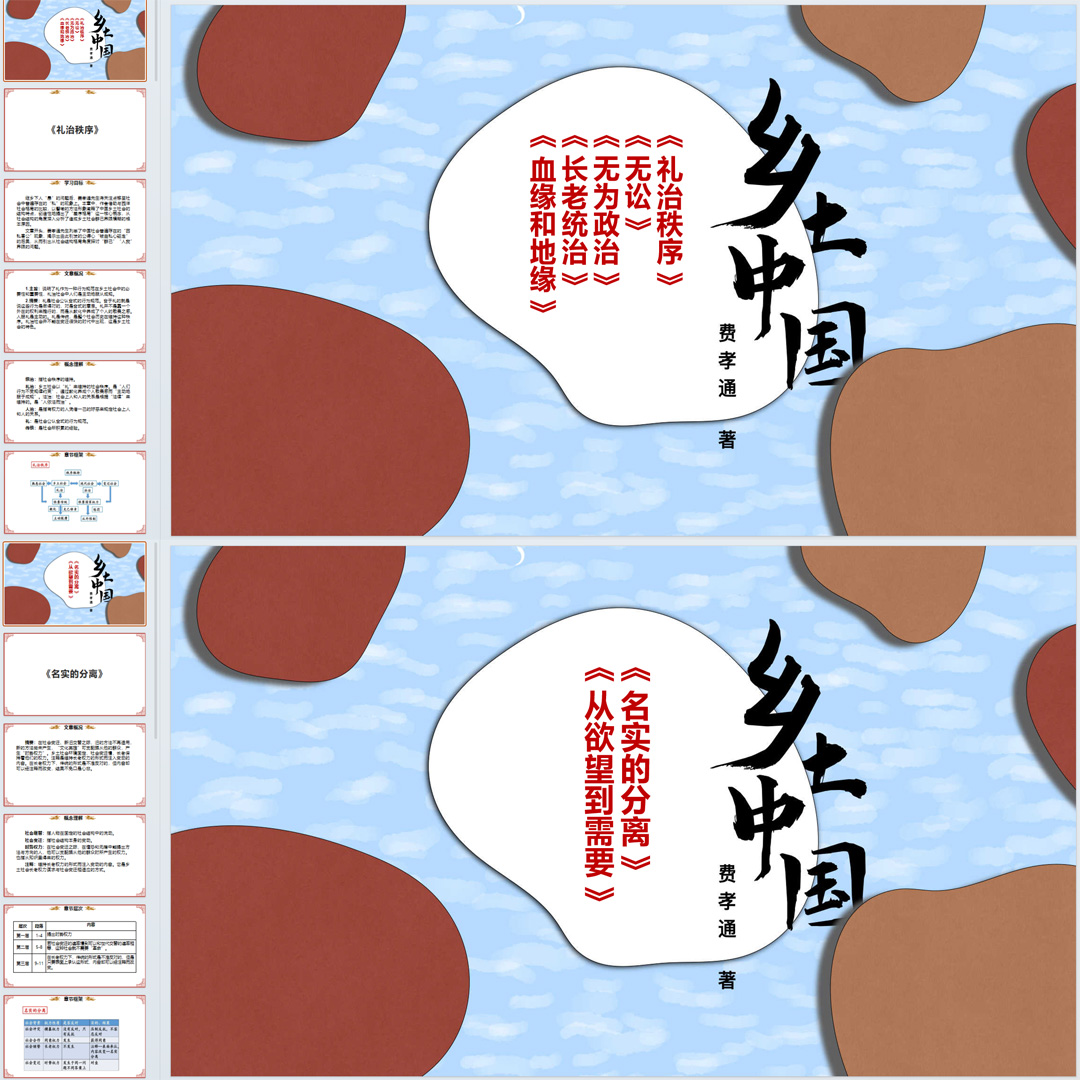《乡土中国》ppt课件5套高一语文同步教学练“四案”大课堂教学