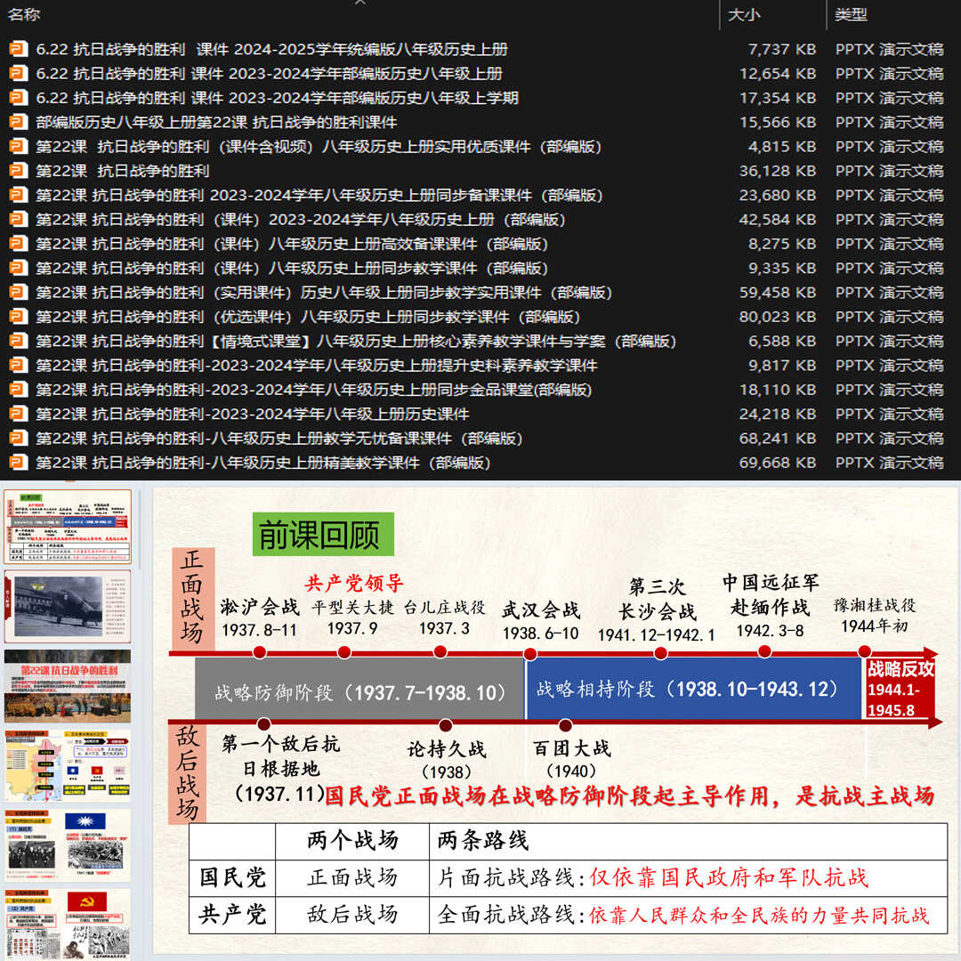 《抗日战争的胜利》PPT课件18套初中八年级上册历史第二十二课