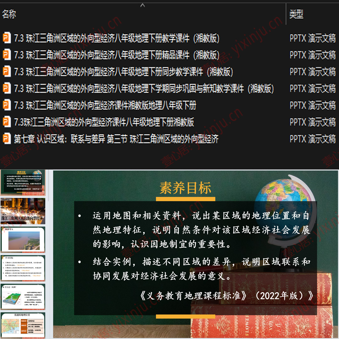 湘教版珠江三角洲区域的外向型经济PPT课件7套八下地理第7章第3节