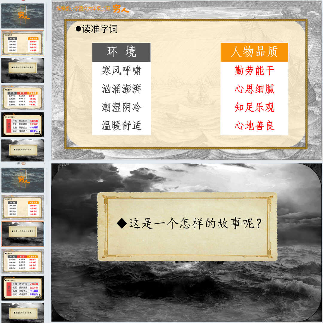 《穷人》PPT课件22套六年级上册语文第十四课教学课件ppt