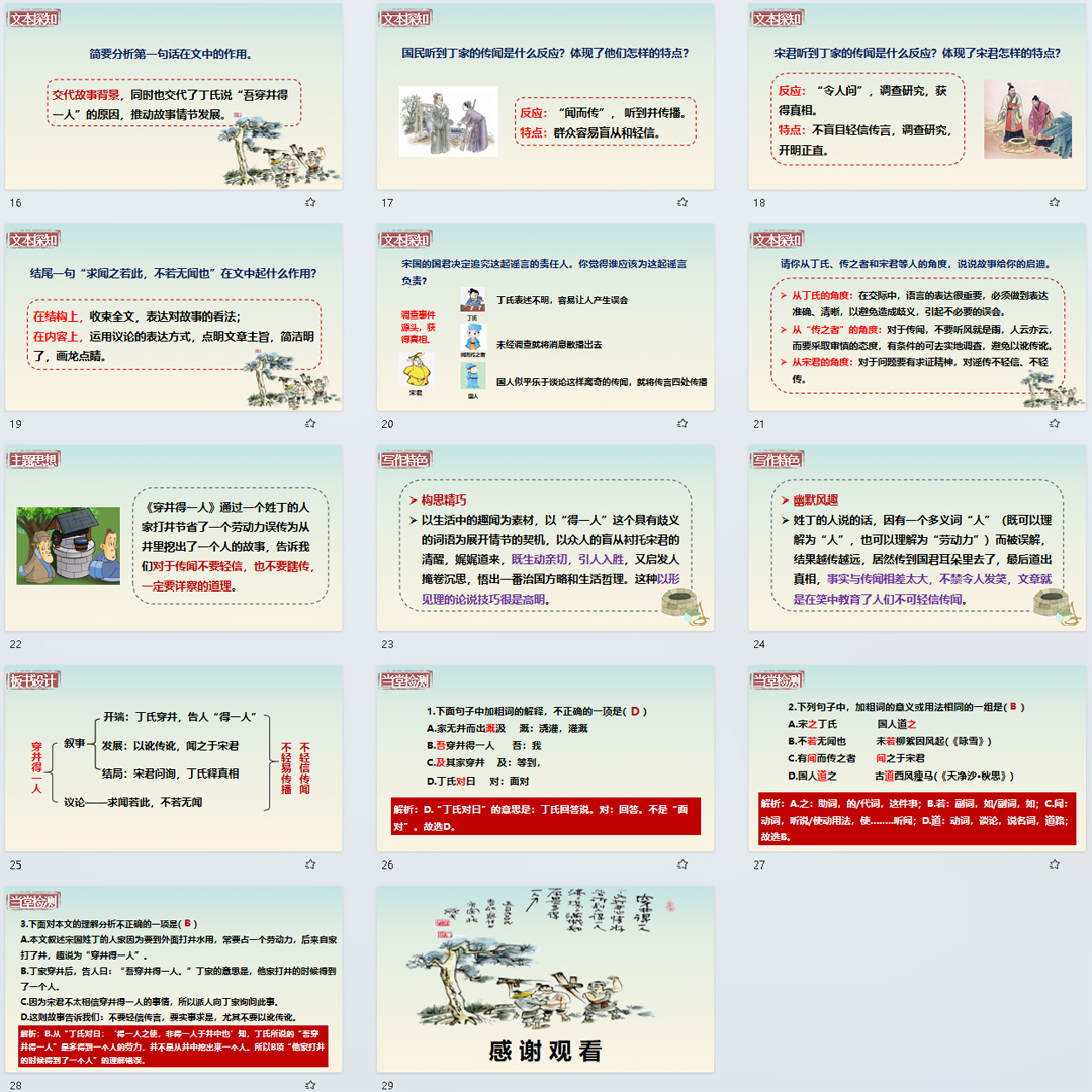 《寓言四则·穿井得一人》PPT课件精品课初中七年级上册语文24课