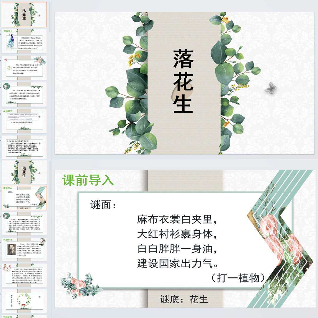 《落花生》PPT课件精修单品五年级上册语文第二课同步教学课件ppt