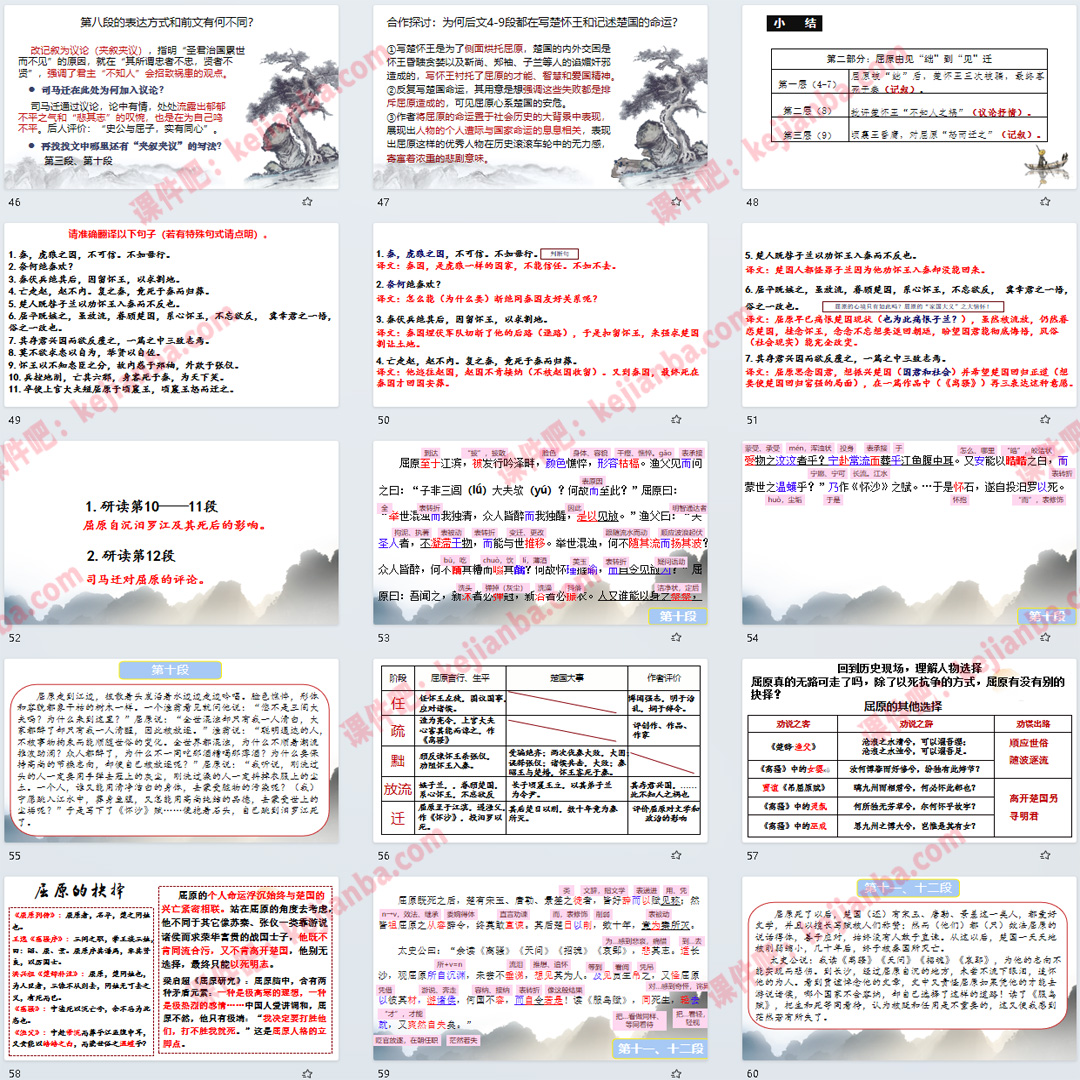 《屈原列传》PPT课件汇报课高二语文选择性必修中册文言文教学