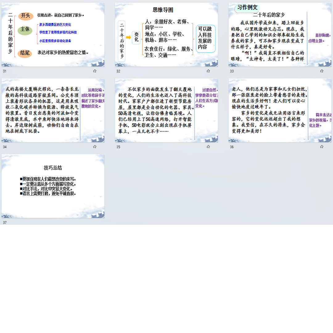 《习作：二十年后的家乡》PPT课件优质课五年级上册语文单元作文